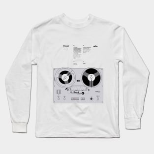 TG60 Tape Recorder Braun - Dieter Rams Design Long Sleeve T-Shirt